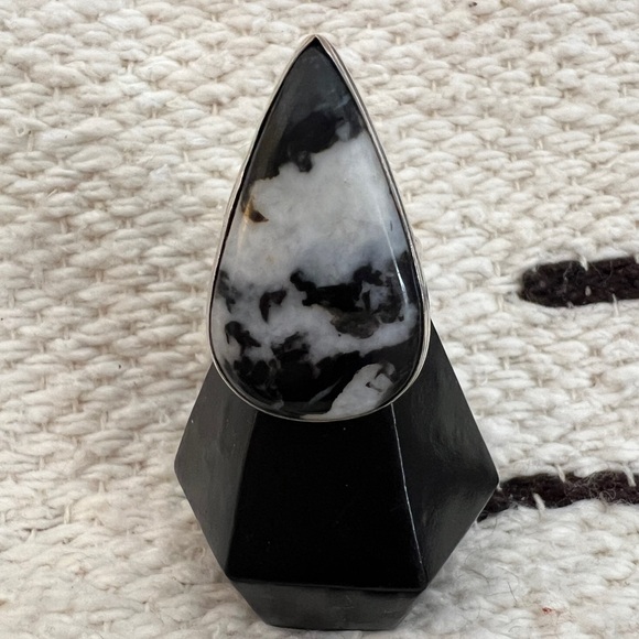 Zebra Jasper Jewelry - ❤️ Zebra Jasper Southwestern Style 925 Statement Ring Size 7 Weighing 10 GM